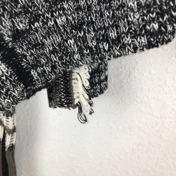 Cabi Classic Cardigan Plaid Fringe Open Front Knit Sweater Boho Brown Cotton L - Picture 11 of 13